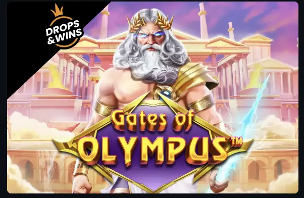 Gates of Olympus pokie cover art at Reef Spins Casino
